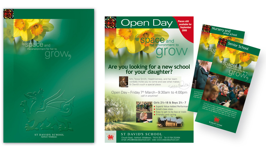 St David's School prospectus spreads